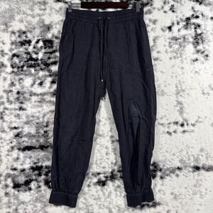 Theory Womens Jogger Pants Size 4 Black Drawstring Elastic Waist‎ Casual